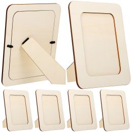 Frame 6 Pcs DIY Handmade Photo Frame Inches (6 Pieces) Picture Frames Unfinished Wood