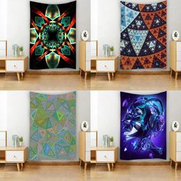 Tapestries Leaves Lines Geometric Room Velvet Rug Bedroom Tapestry Wall Hanging Art Decor Aesthetic Background