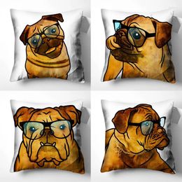 Pillow Shar Pei Throw Covers Home Decor Dog Pattern Sofa Cover Pillows Cases Living Room Decoration Farmhouse