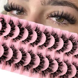 False Eyelashes 10pairs Mink Invisible Band Lash Extension Natural Cross Cluster Fairy 3D Faux Big Eye Long Fake Lashe