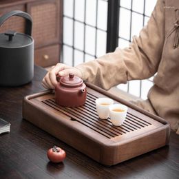 Tea Trays Chinese Walnut Minimalist Small Household One Person Water Storage Ware Tray Office Dry Foam