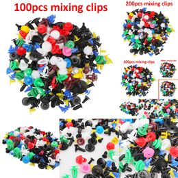 2024 2024 100/200Pcs Auto Fastener Random Mixing Universal Car Fender Plastic Clips Bumper Interior Decoration Auto Door Panel Liner