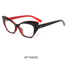 Sunglasses Fashion Vintage Woman Brand Designer Retro Triangular Cat Eye Glasses Transparent Ocean Uv4006330011