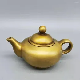 Decorative Figurines Brass Small Pot Tea Home Living Room Decoration Not For Drinking Water