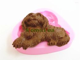 Baking Moulds Mom&Pea 0366 Dog Silicone Soap Mould Cake Decoration Fondant 3D Food Grade Mould