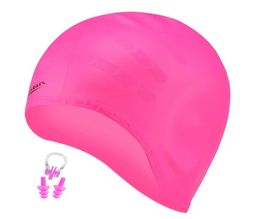 Long hair Swimming Men Women Ear Plug Nose CLip arge Big Silicone Waterproof Girls Swim Pool Hat Professional Diving Caps5671215