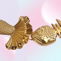 Belts Designer Belts For Women High Quality Luxury Brand Female Elastic Gold Belt Ladies Waist Fish Metal Dress Waistband 2211076930592