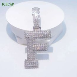 Sier Custom Jewellery Moissanite Name Charm Iced Out Hip Hop Bling Letter Pendant For Men