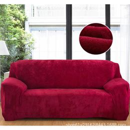 Chair Covers Velvet Plush Thicken Sofa Cover Seat L Shaped Corner Elastic Slipcover Sectional Stretch Couch For Living Room