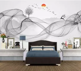 Wallpapers 3D Wallpaper Custom Po Abstract Landscape Scenery TV Background Mural Painting For Living Room