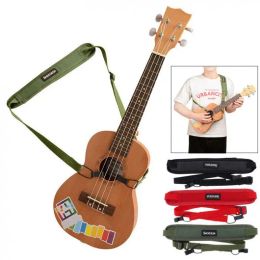 Hanger Guitar Strap Colorful Ukulele Shoudler Strap Breathable Cotton Punchfree Double Hook Strap