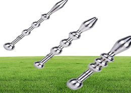 Newest Stainless Steel Urethral Sound Beads Penis Plug Insertion Sex Toys For Men Dilators Cbt Torture A892456214