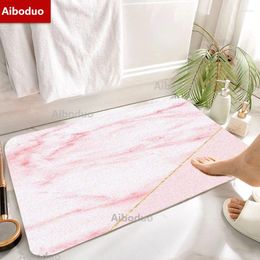 Bath Mats Aiboduo Drop Marble Non Slip Bathroom Carpet Kawaii Pink Kitchen Floor Rug Decorative Hallway Entrance Doormat Decor