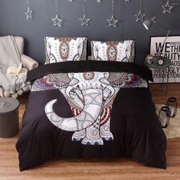 Bedding Sets Exotic Duvet Cover With Matching Pillow Shams Elephant Bohemia Design Bed Set