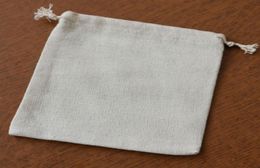 Cotton Linen Gift Bags 13x17cm 5quotx 65quot pack of 100 Wedding Favor holders Makeup Jewelry Gift pouches4125755