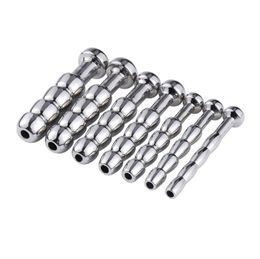 Male Device Stainless steel Penis Plug Urethral Tube Catheter Sounding Bead Stimulate Plug Urethra Stretching BDSM Sex To1029433