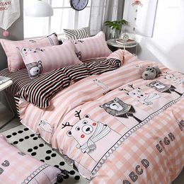 Bedding Sets High Quality Kids Cartoon Printing Textile Set Include Duvet Cover&Sheets&Pillowcases Comfortable Home Bed