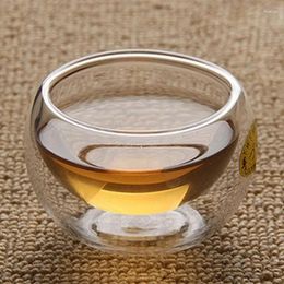 Wine Glasses Double Wall Clear Glass Tea Cup 50ml Layer Mug Heat-resistant Cups