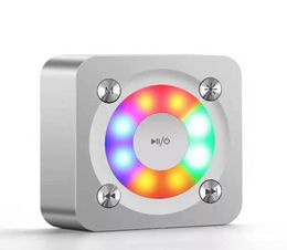 2019 New Arrival Portable Wireless Bluetooth Square Speaker Support FM LED Shinning TF Card Music Playing With Light Volume Contro1608372