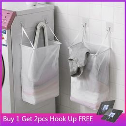 Laundry Bags Bathroom Dirty Clothes Organiser Wall Mounted Baskets For Organising Collapsible Hamper Breathable