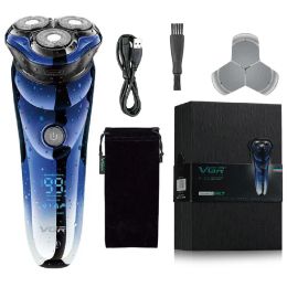 Shavers VGR Wet/Dry Powerful Electric Shaver For Men Facial Electric Razor Washable Beard Shaving Machine Rechargeable