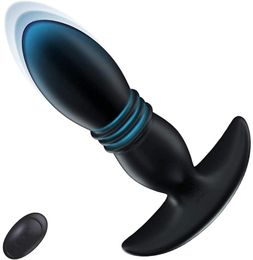 Vibrators Thrusting Anal Vibrator For Women Men BuPlug Prostate Massager Wireless Remote Control Plug Intimate Goods Sex Toys Gay7957130