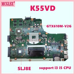 Motherboard K55VD With GT610MV2G GPU Notebook Mainboard For ASUS K55VD A55V K55V Laptop Motherboard Support i3 i5 CPU Tested OK