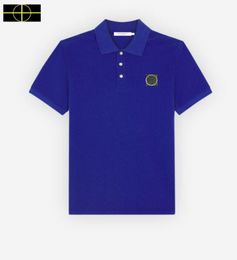 Бренд каменная куртка Polos Summer Classic Cold Mercerized Cotton Polo рубашка мужская футболка с коротким рукавом повседневное универсальное топ