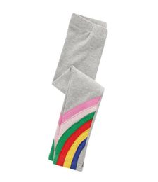 Baby Girls rainbow leggings spring summer kids Colourful stripe princess legging cotton knitting pants children bottom A6330241t4591304