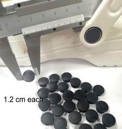 100pcs plastic button black buckles parts accessories fit for DIY sandals shoes shoe Charms 12 cm6772369