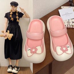 Slippers EVA Women's Cute Bow Accessories Sandals Girl Beach Shoes Home Outdoor Personalized Women Slipper