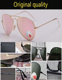 High Quality Polarized Glass Lens women men Sunglasses men women uv400 aviation classic mirror male vintage man sun Glasses7159022