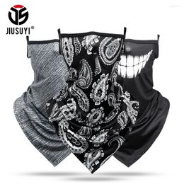 Scarves Silk Scarf Triangle Bandana Face Mask Shield Hanging Ear Breathable Quick-dry Skull Headband Tube Neck Gaiter Cover Men Girl