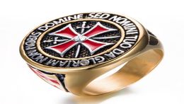 316L Stainless Steel Knight Templar Men039s Ring Christian Ring Fashion Jewellery Chrismas Gift Size 7141065720