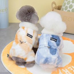 Dog Apparel Clothes Winter Small Rompers Jumpsuit Thick And Warm Pet Coat Outfits Poodle Pomeranian Bichon Schnauzer Clothing XS