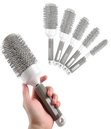 Roll Round Comb Barber Hair Salon Dressing Styling Hair Brush 19mm 25mm 32mm 45mm 53mm 5pcsset 06040765465396