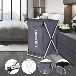Laundry Bags Basket Clothes Hamper Organizer Sorter Storage Foldable With Cover Handle Aluminum Frame For Bathroom Bedroom Home Beige