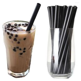 Disposable Cups Straws 100pcs Plastic Drinking Individual Wrapped Bubble Tea Cocktail Tubes Wedding Party Bar Accessories 6mm 11mm