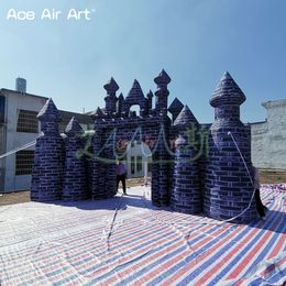 26ft Large Oxford Airblown Inflatable Castle Arch Outdoor Palace Building Structure Archway for Party Event Decoration