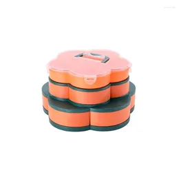 Storage Bottles 3 Tier Rotatable Dried Fruit Box With Lid Sealing Multifunction