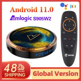 Box 2022 VONTAR X2 Smart TV Box Android 11 Amlogic S905W2 4GB 32GB 64GB Support 4K 60fps AV1 2.4 5G Wifi BT4.0 2GB 16GB Media Player