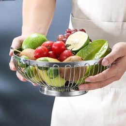 Kitchen Storage Stainless Steel Vegetable Basket Extra Large Banana Holder Baskets Fruit Wire Make Tea Bowl Counter