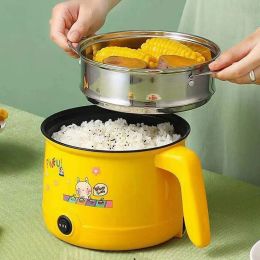 Pots 600W Multi Electric Cooker Hot Pot Multifunctional 1L Household Electric Skillet Cooking Appliances For Household Dormitory