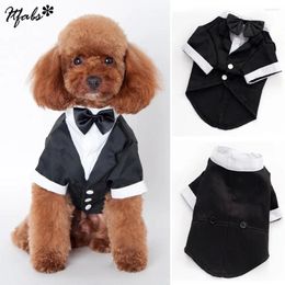 Dog Apparel Party Tuxedo Suit Bow Tie Charming Wedding Puppy Costume Cat Clothes Buttons