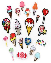 Lollipop candy cheap kid embroidery design candy sweet shape embroidery patch sew on badge Iron on Embroidered3059604