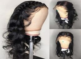 Brazilian Body Wave Lace Front Human Hair Wigs For Women Natural Black Bleached Pre Plucked With Baby Hair Remy Bleached Knots new1437983