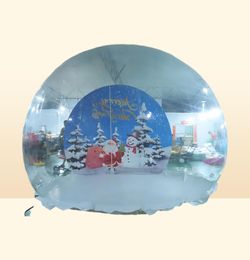 ship outdoor games activities Christmas Inflatable Giant Snowglobe Human Size Snow Globe with tunnel for adults and kids8519135