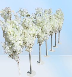 Wedding Decoration 5ft Tall 10 piecelot slik Artificial Cherry Blossom Tree Roman Column Road Leads For Wedding party Mall Opened3560290