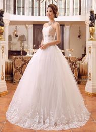 2018 Strapless Wedding Dress Lace Bride Dress Ball GownPrincess Wedding Gown Crystal Decoration Vestido De Noiva7642630