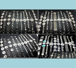 Charm Bracelets Jewellery Whole 20Pcs Lot Different Style Sier Snap Bracelet Interchangeable Diy Jewely Bangle Fit 18Mm Ginger C5323215